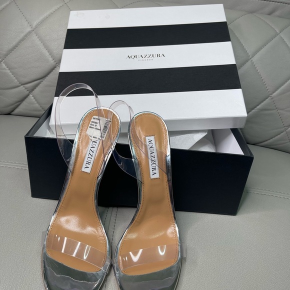 Aquazzura So Nude Plexi Sandal 105  size 40 - Picture 6 of 14